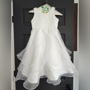 Jayne Copeland White Layered Formal Dress